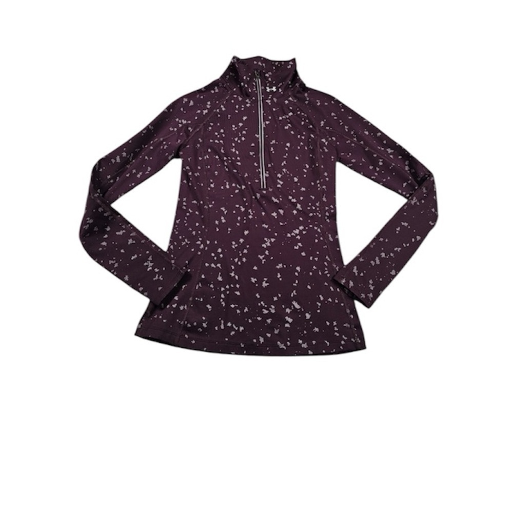Under Armour Shirt Womens sz small Purple Pullover Quarter Zip Workout Athletic